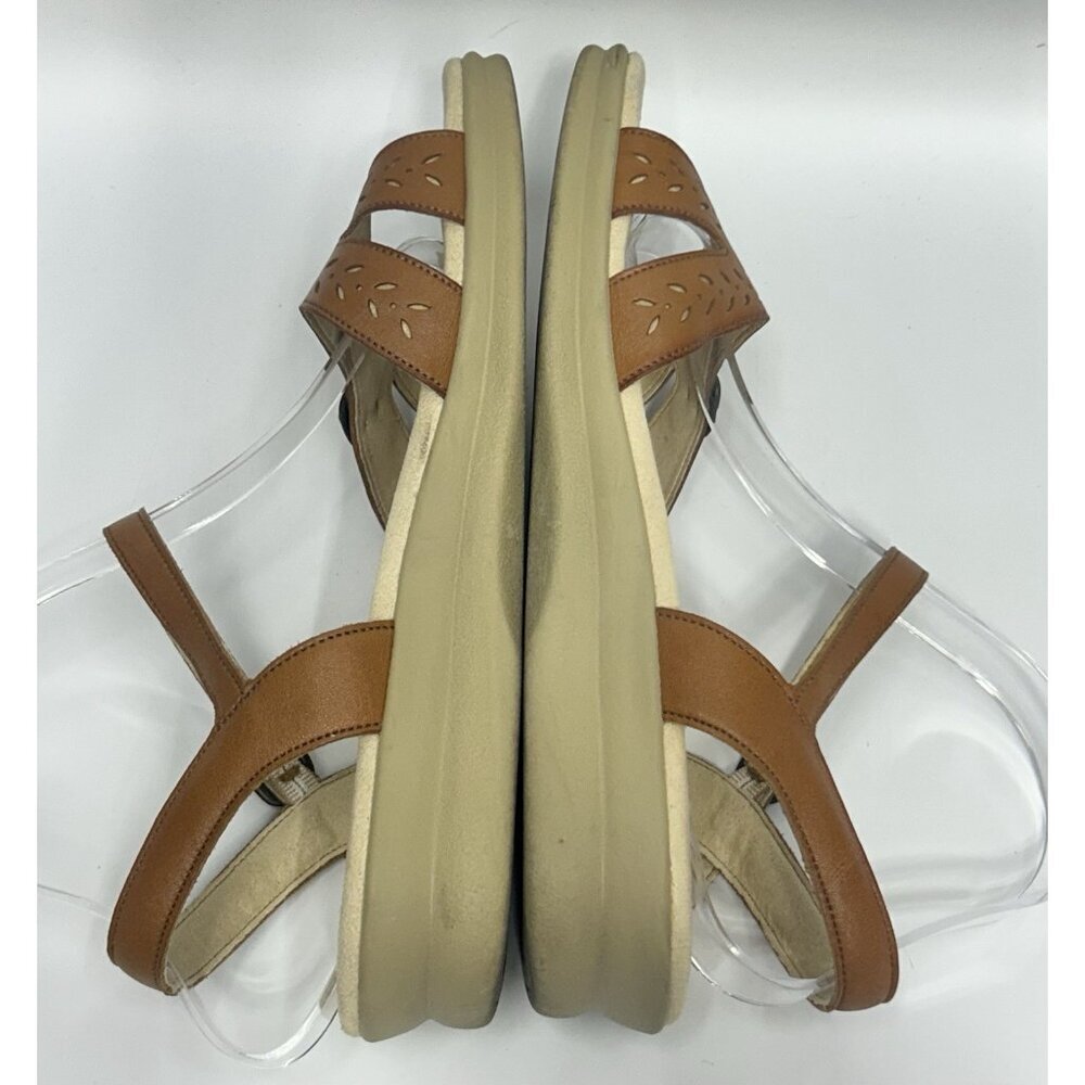 SAS Duo Sandals Womens 10M Brown Casual Open Toe Ankle Strap Slingback Leather - Picture 6 of 9